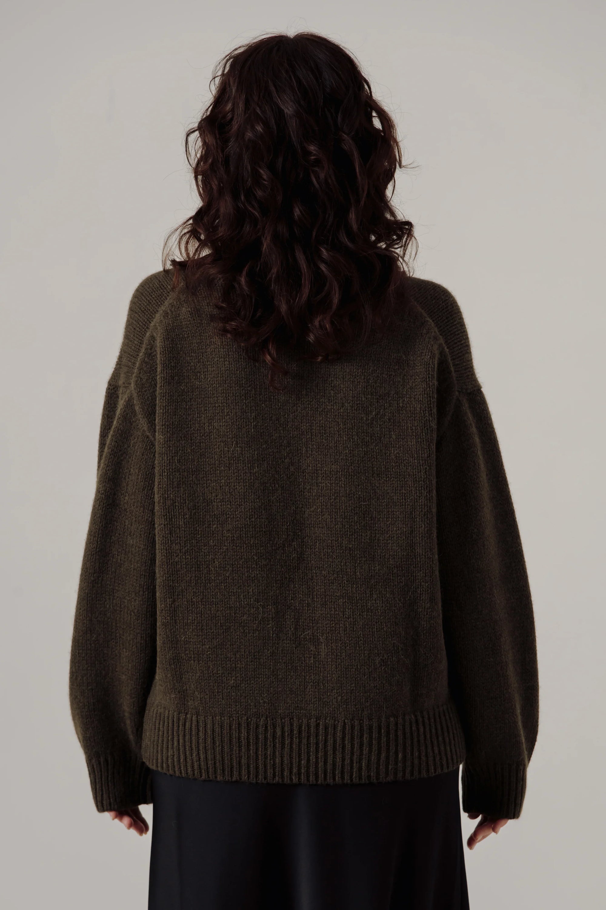 Alpaca Heritage Turtleneck in Dark Olive