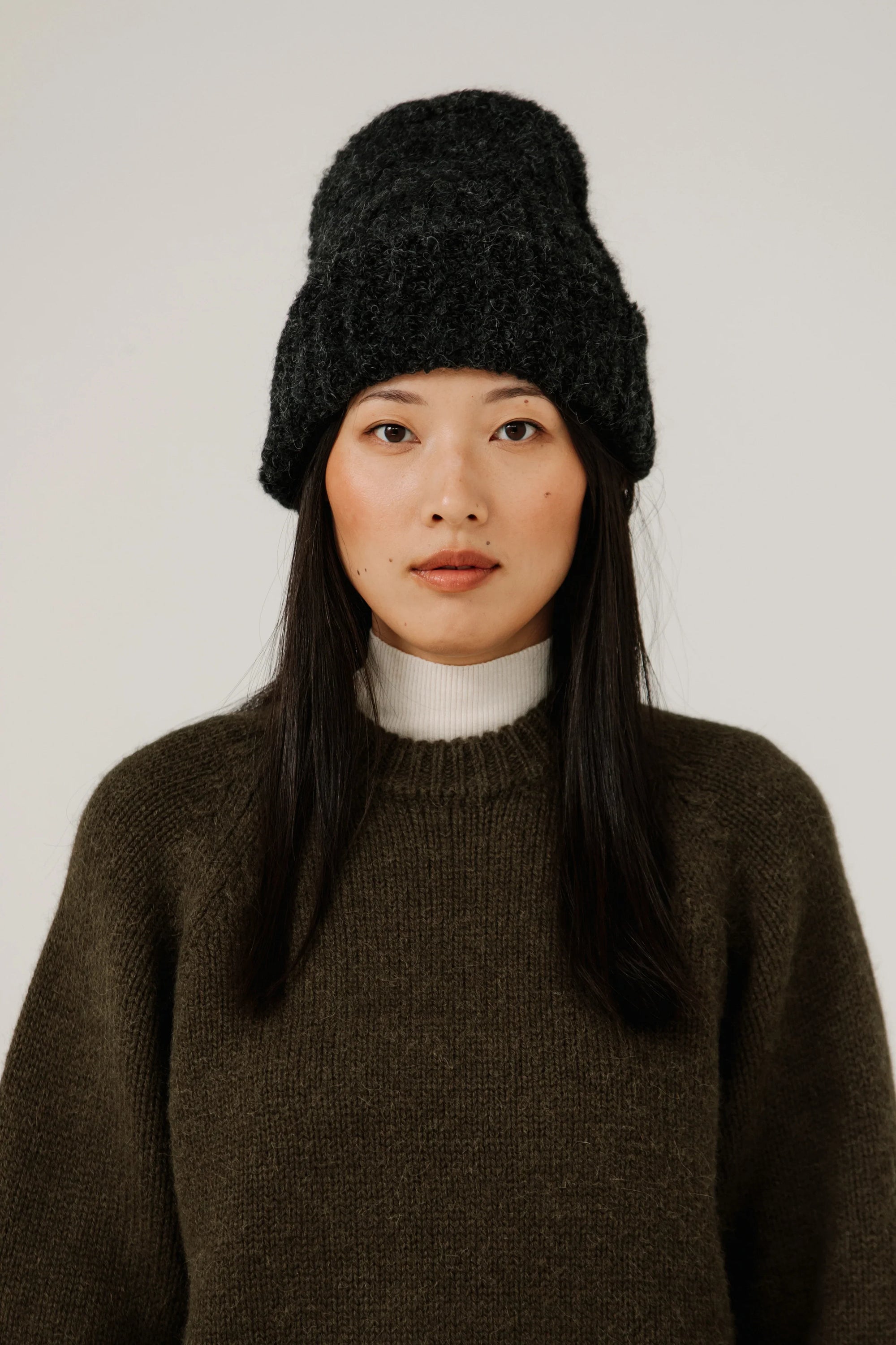 Colette Boucle Beanie in Basalt