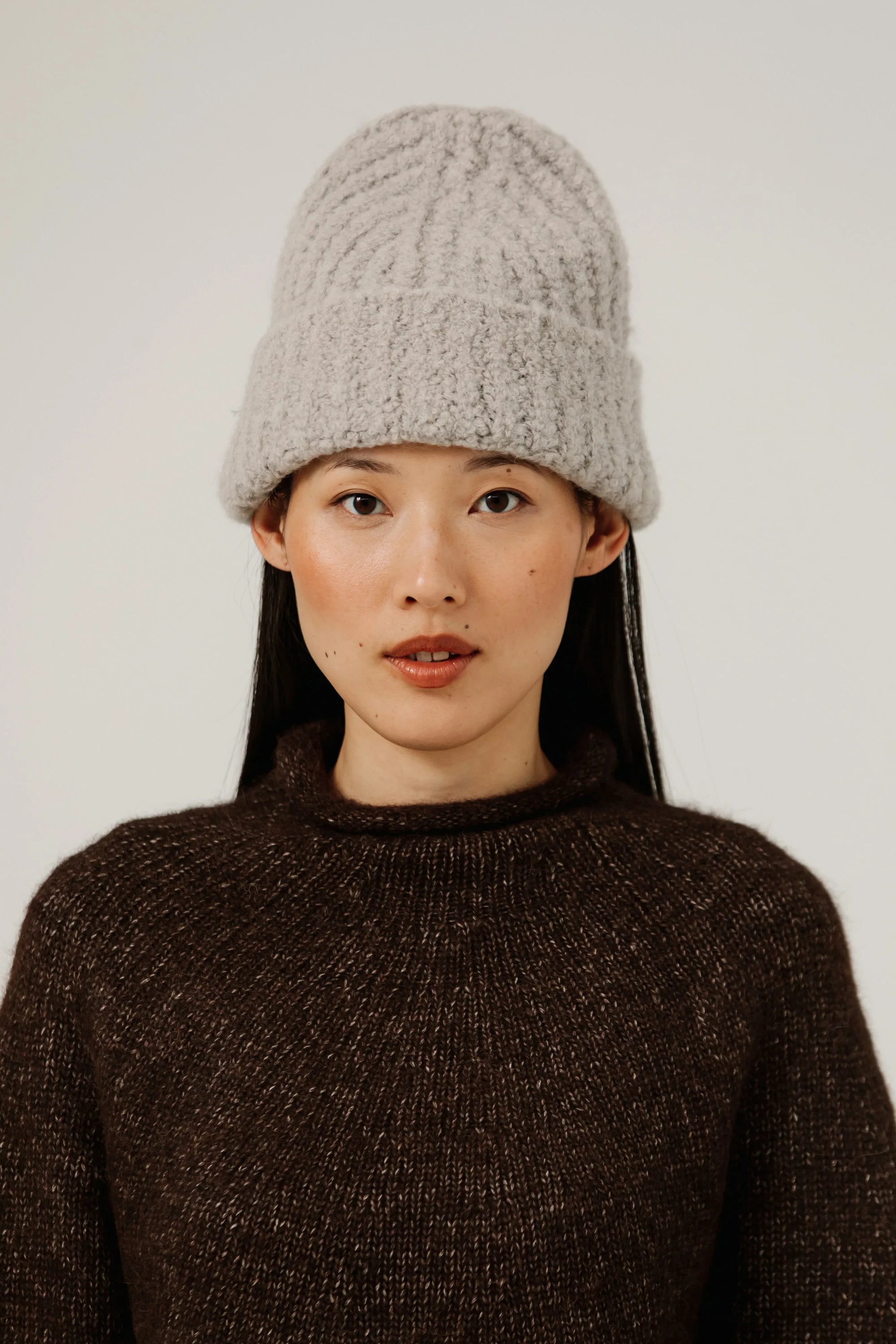 Colette Boucle Beanie in Mushroom