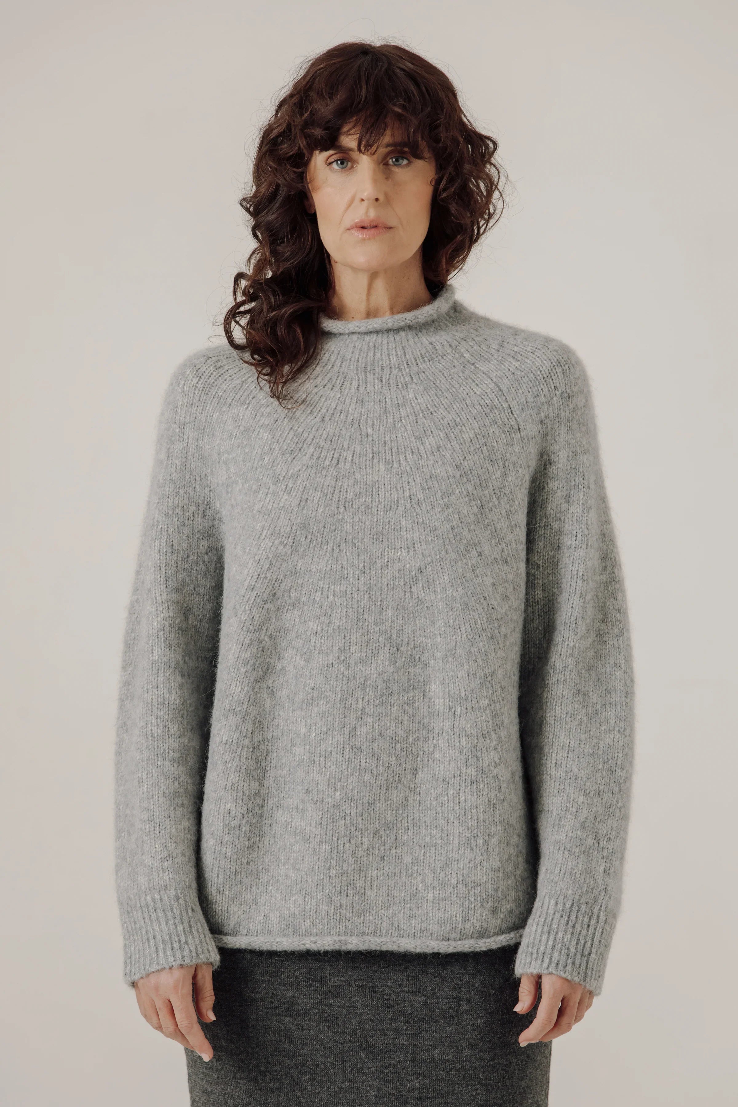 【新品】　niche. Roll Neck Knit-Sparse Flower Bare-Knitwear-Handloom-