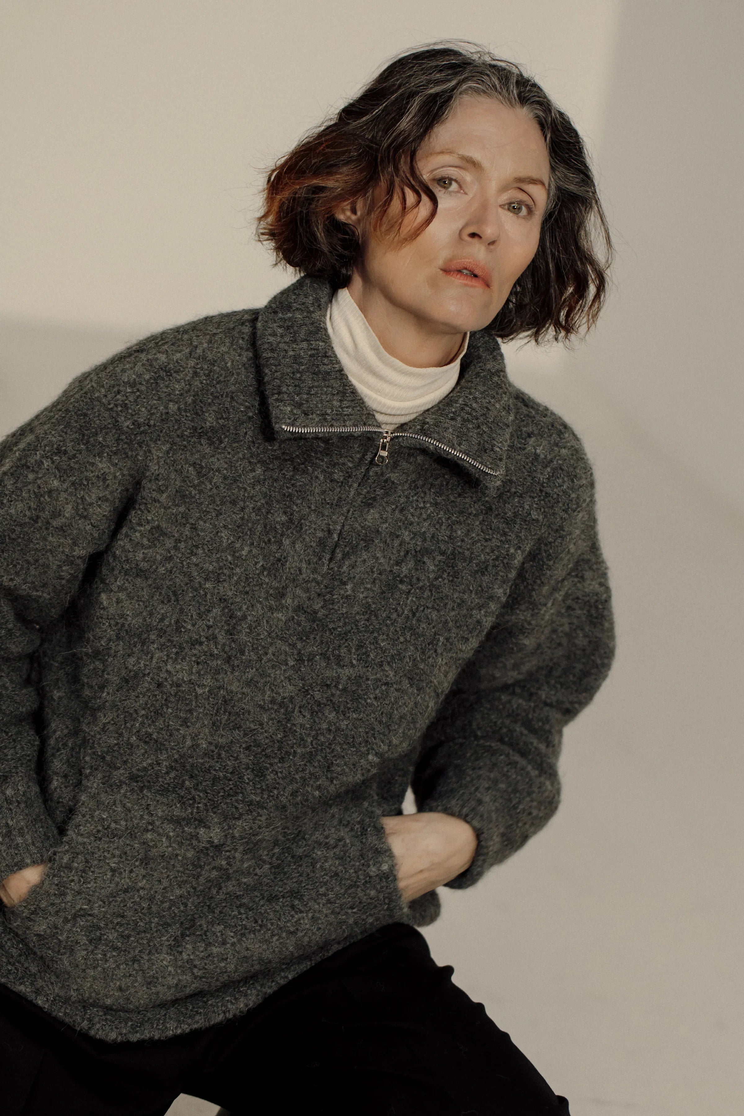 Billy Zip in Ash – Bare Knitwear