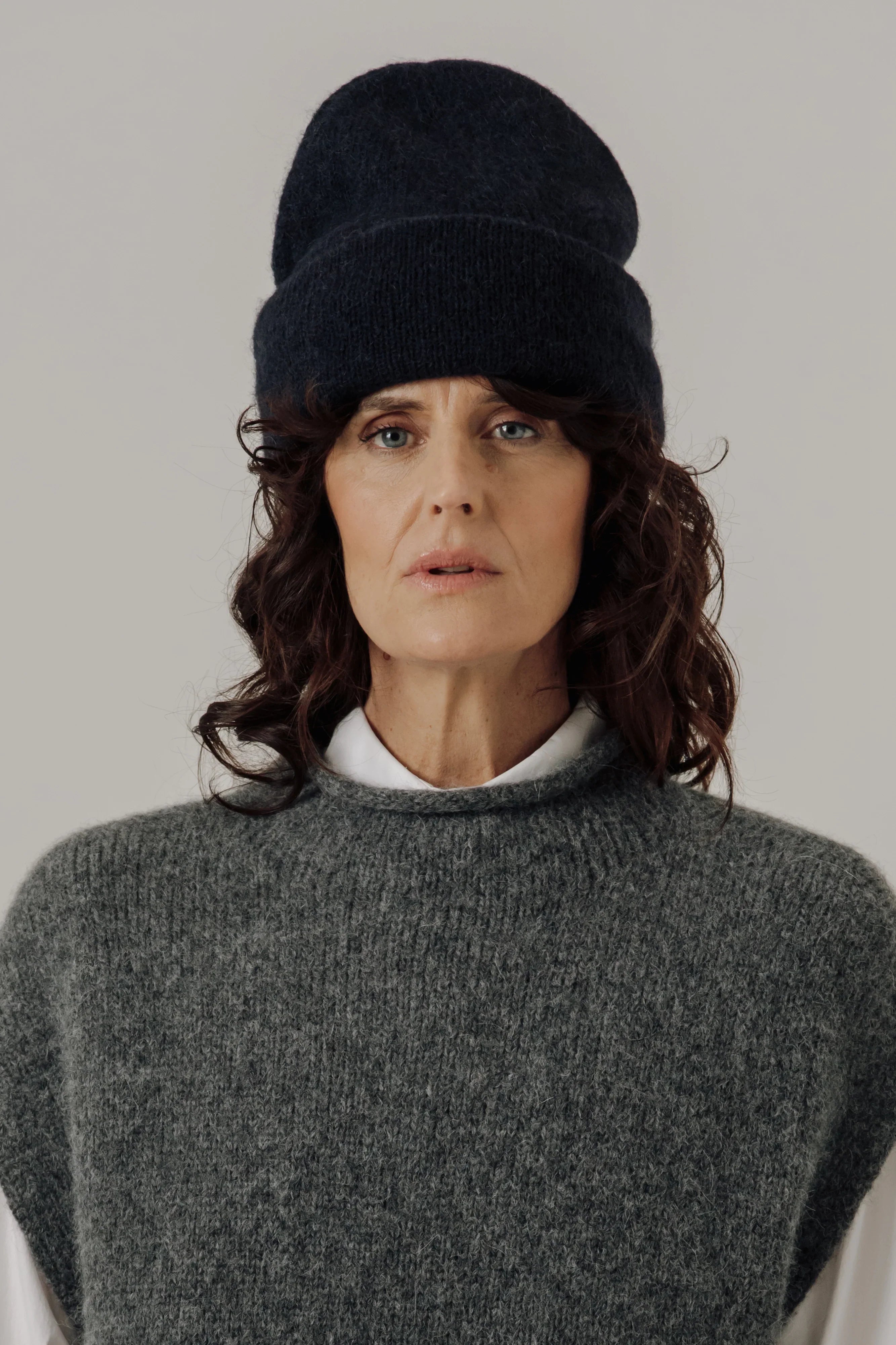 Baby Alpaca Andes Beanie in Dark Navy – Bare Knitwear