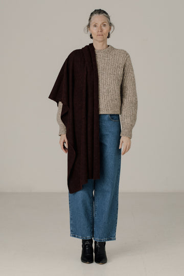 Alpaca Travel Wrap in Syrup