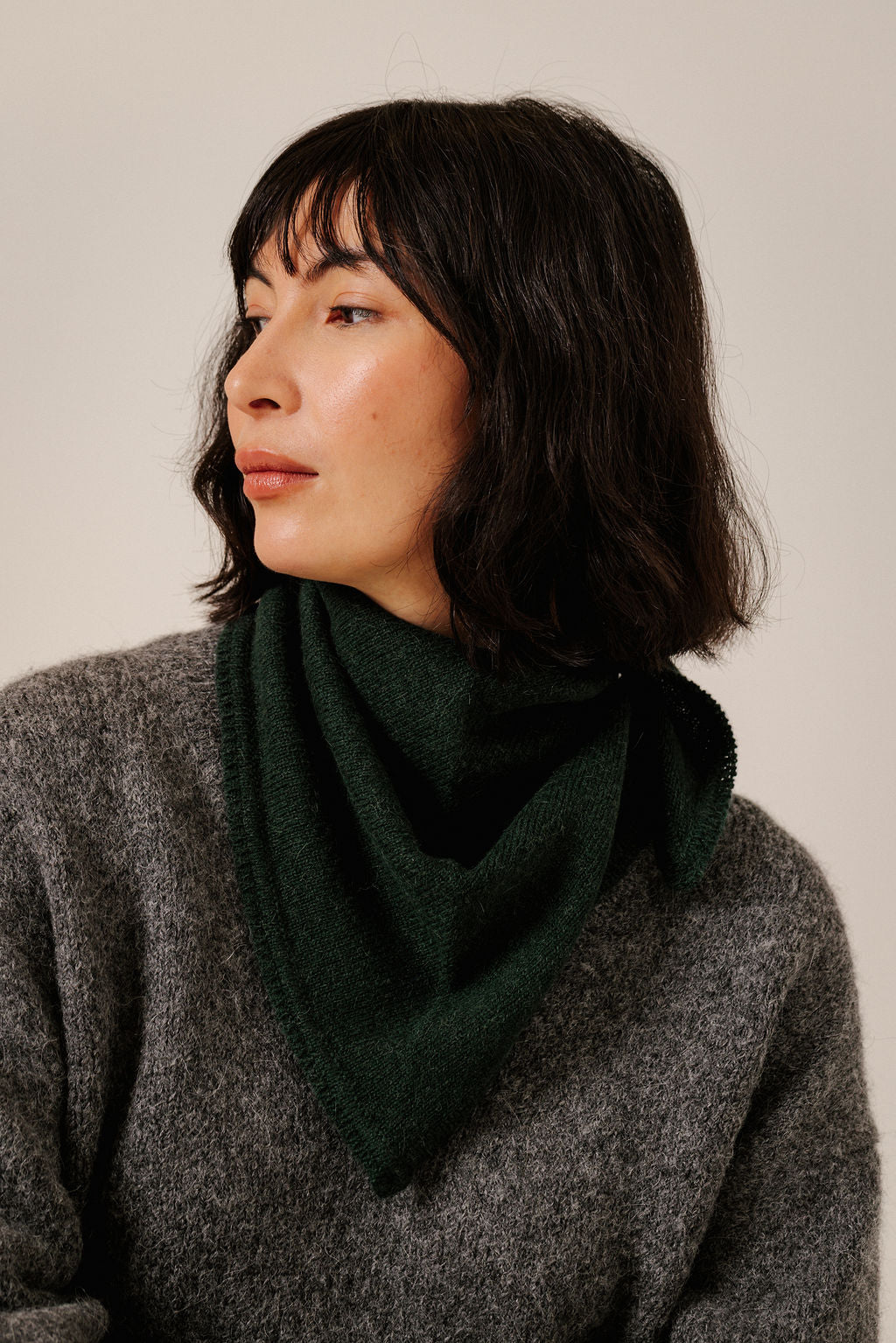 Baby Alpaca Bandana in Emerald