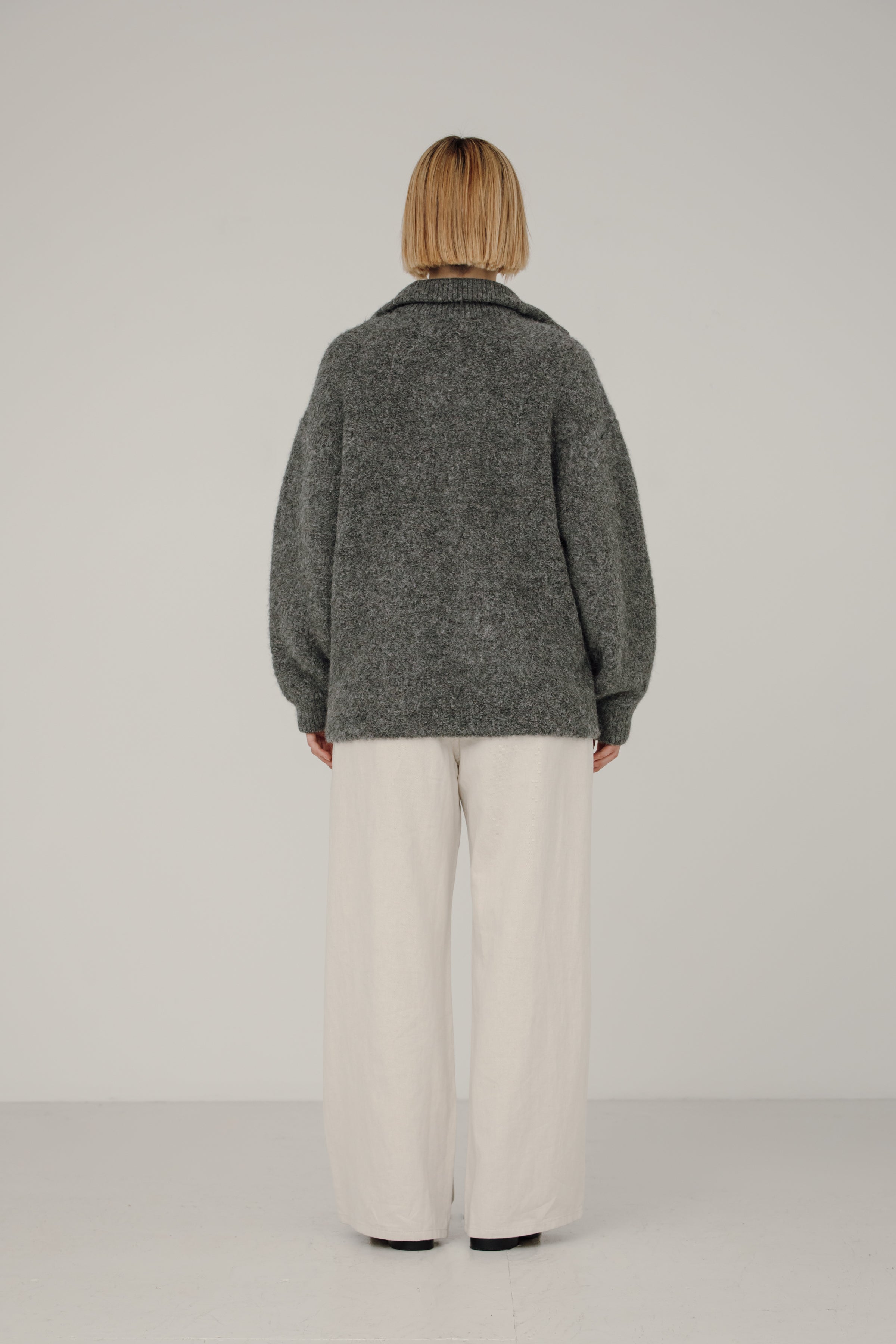 Billy Zip in Ash – Bare Knitwear