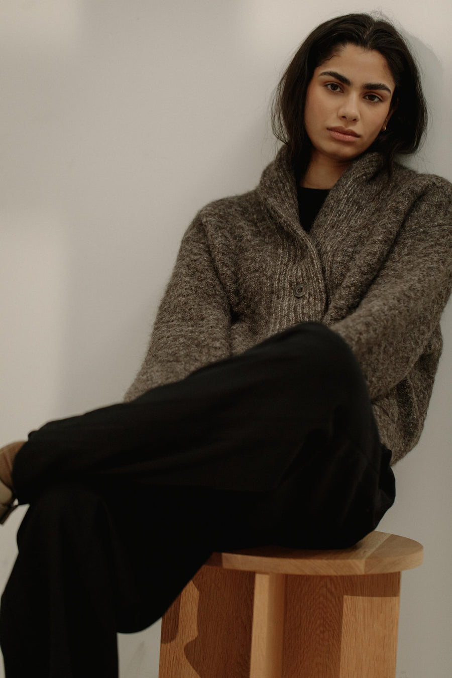 Bowen Shawl Cardi in Earth