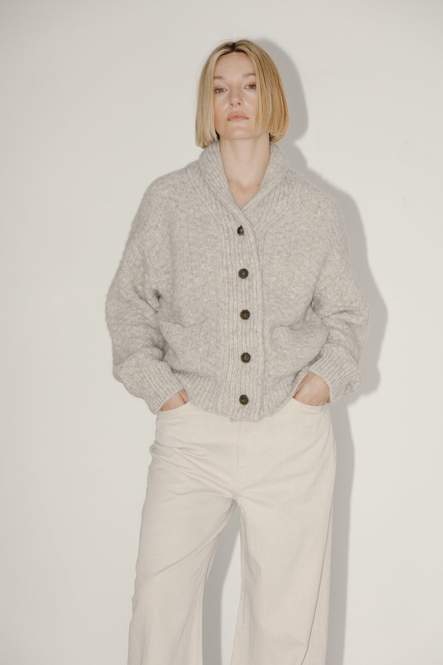 Bowen Shawl Cardi in Quartz