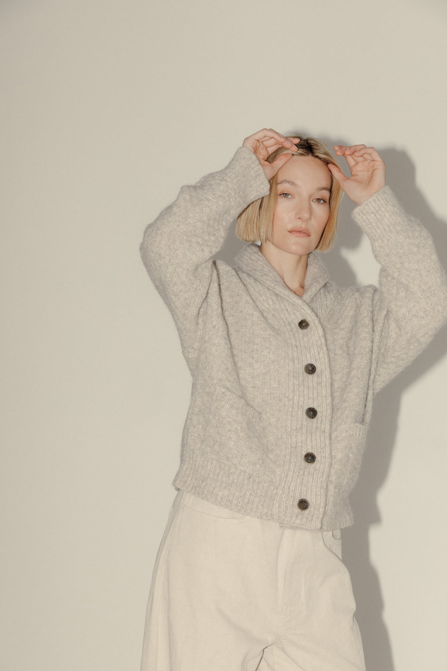 Bowen Shawl Cardi in Quartz