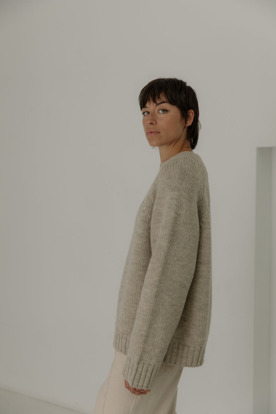 Channel Sweater in Sandstone