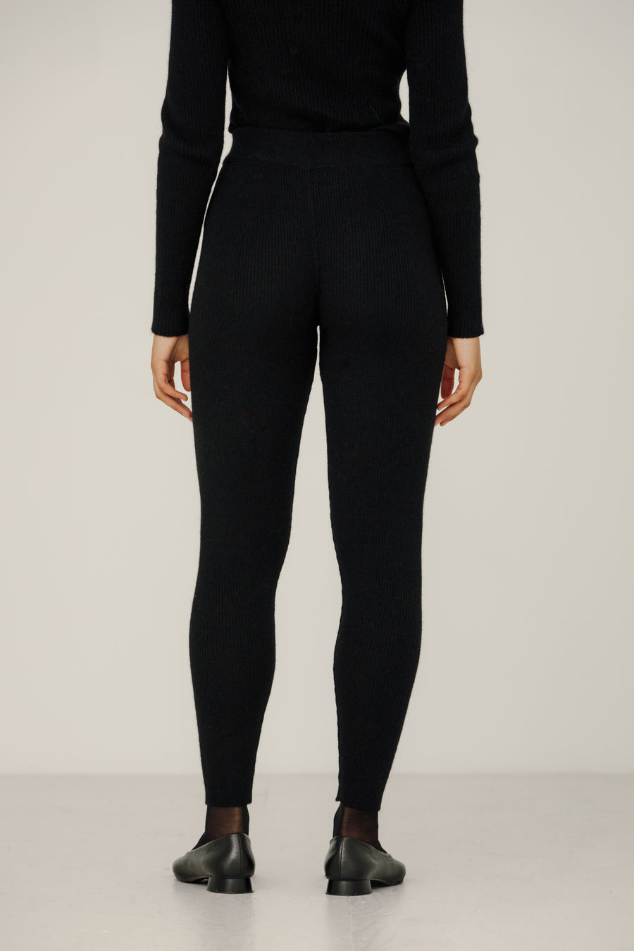 Core Rib Tights in Classic Black