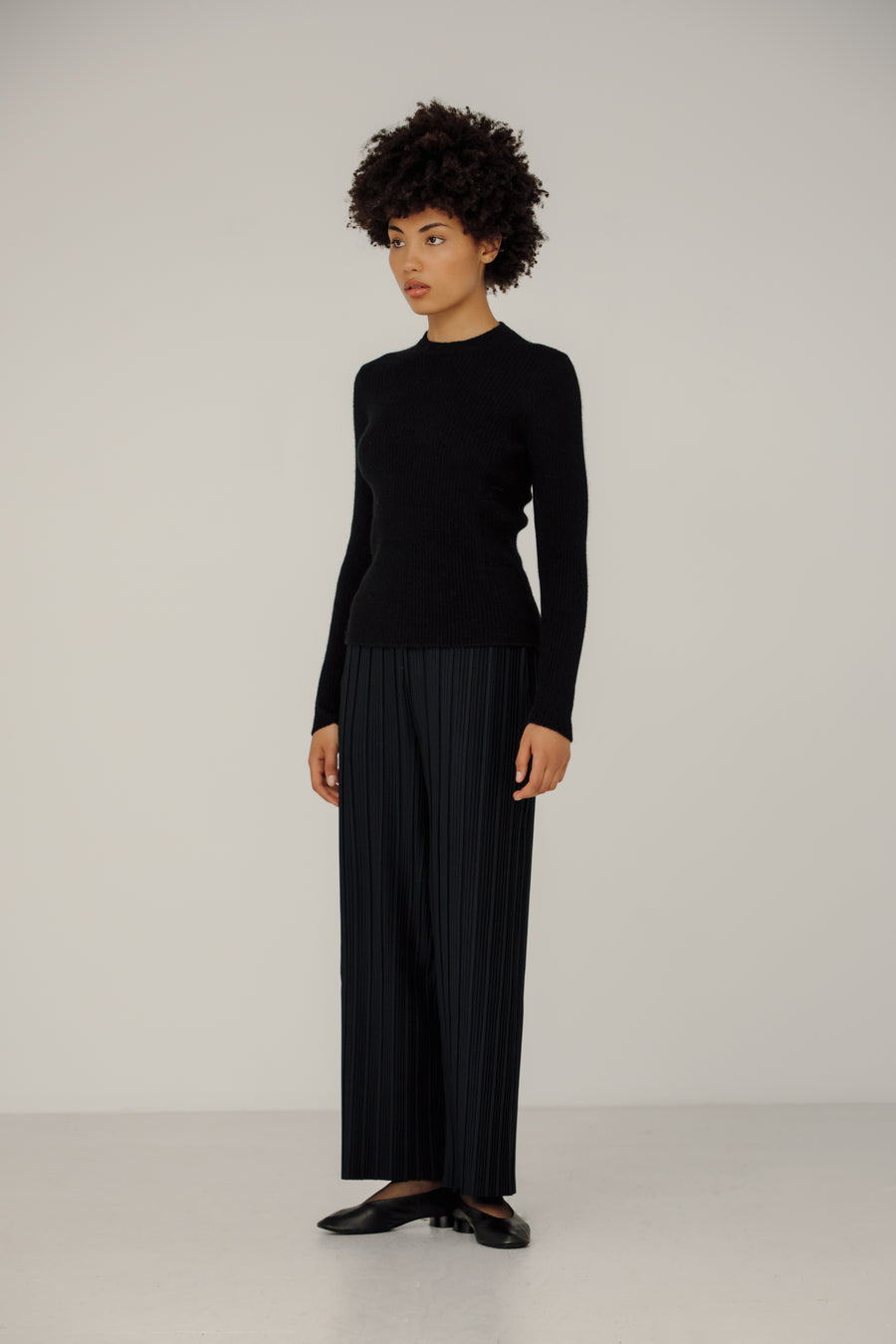 Core Rib Top in Classic Black