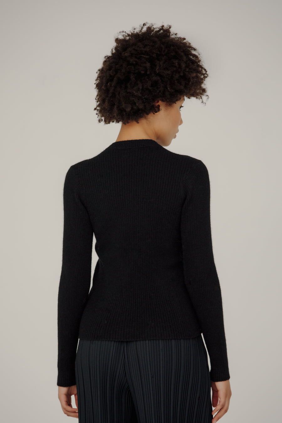 Core Rib Top in Classic Black