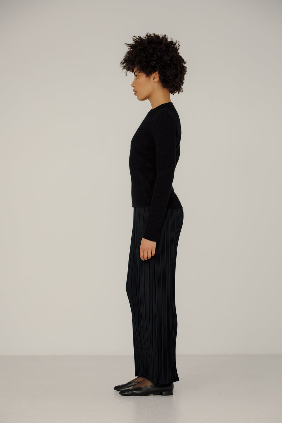 Core Rib Top in Classic Black