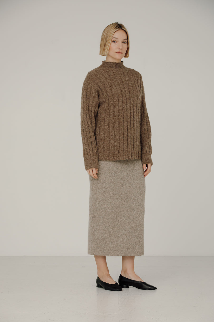 Demi Mock Neck in Rye