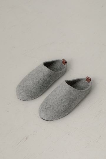 Felted Alpaca Slippers in Cloud