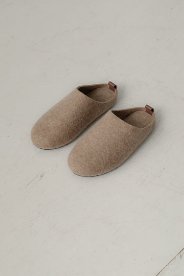 Felted Alpaca Slippers in Twig