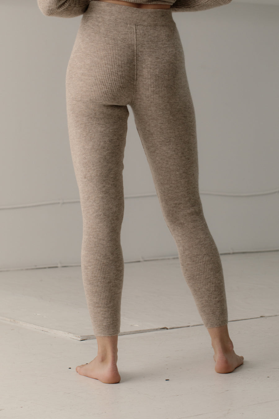 Core Rib Tights in Wheat
