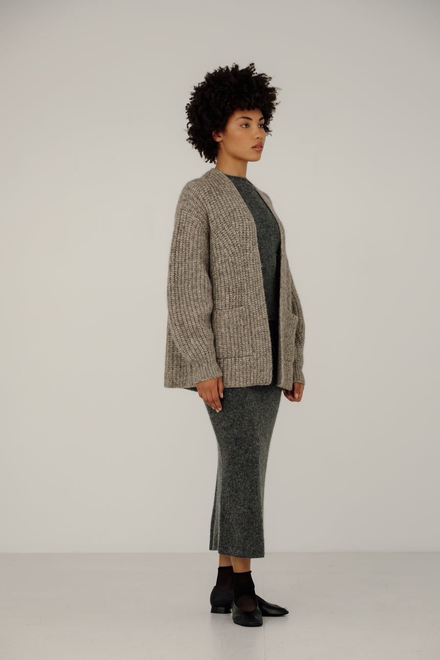 Marine Cardigan in Oat