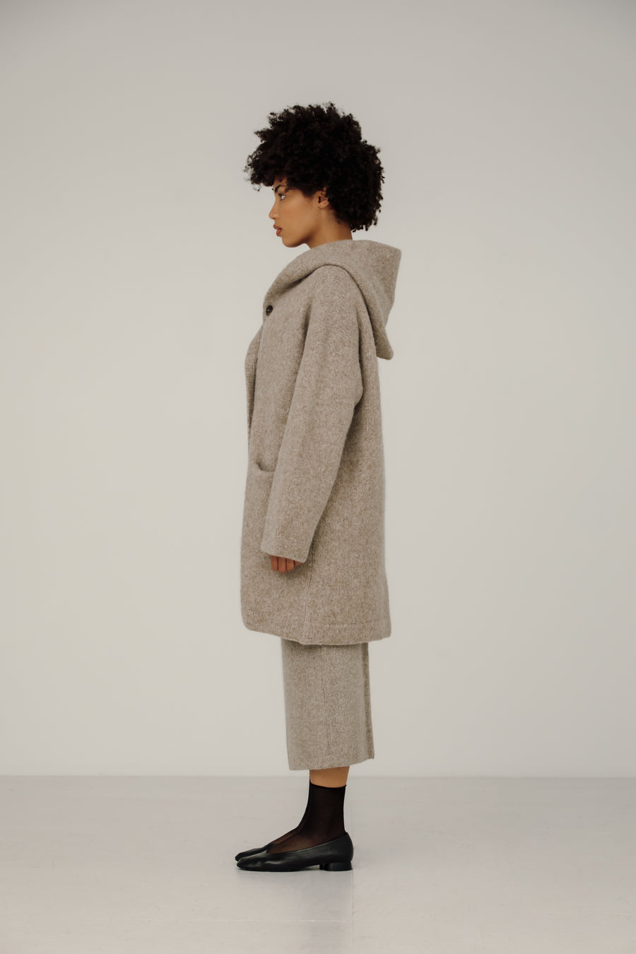 Nook Alpaca Coat in Fawn