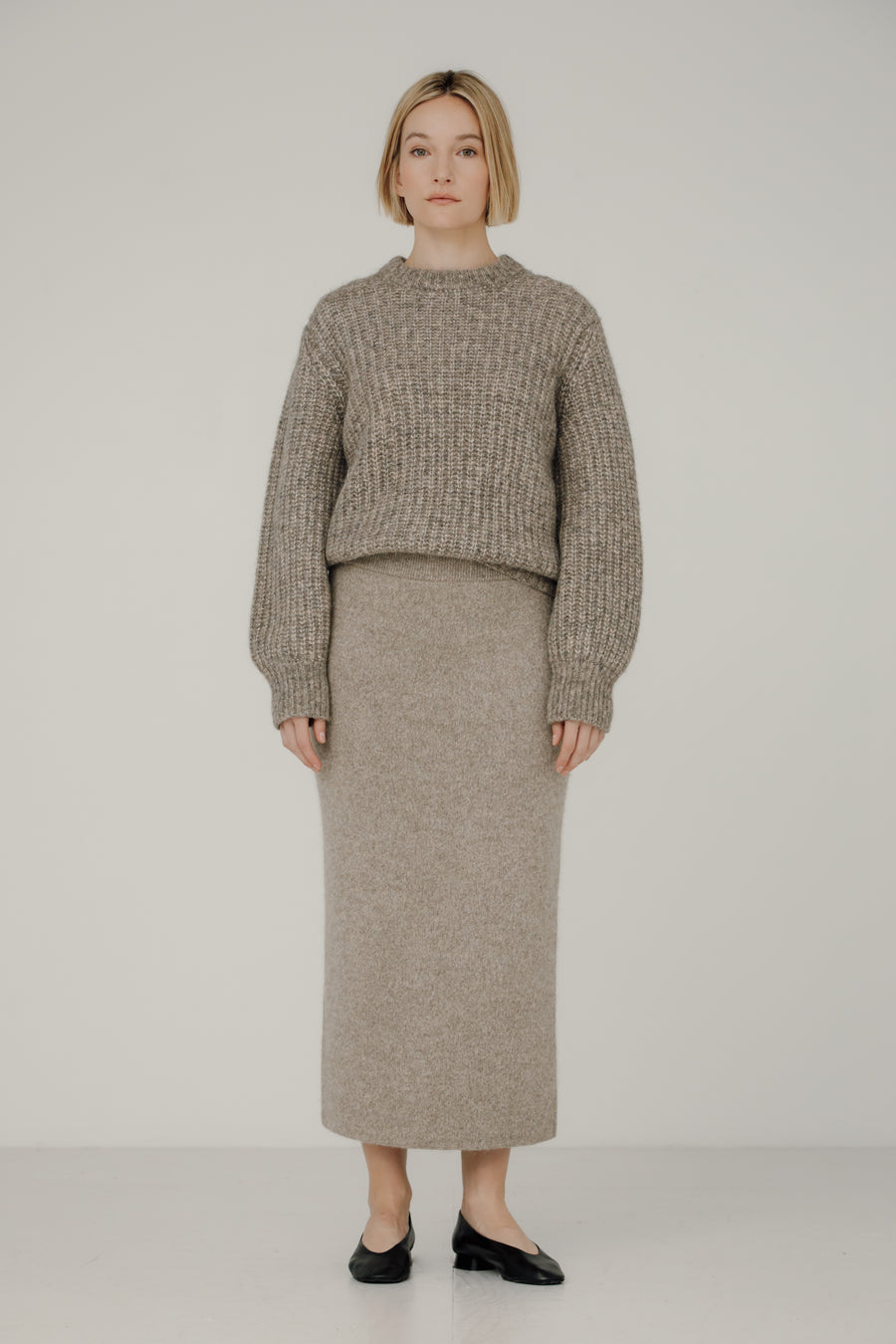 Nora Midi Skirt in Coriander
