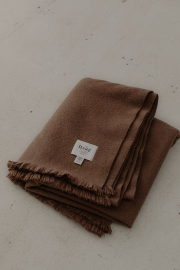 Pender Alpaca Throw Blanket in Clove