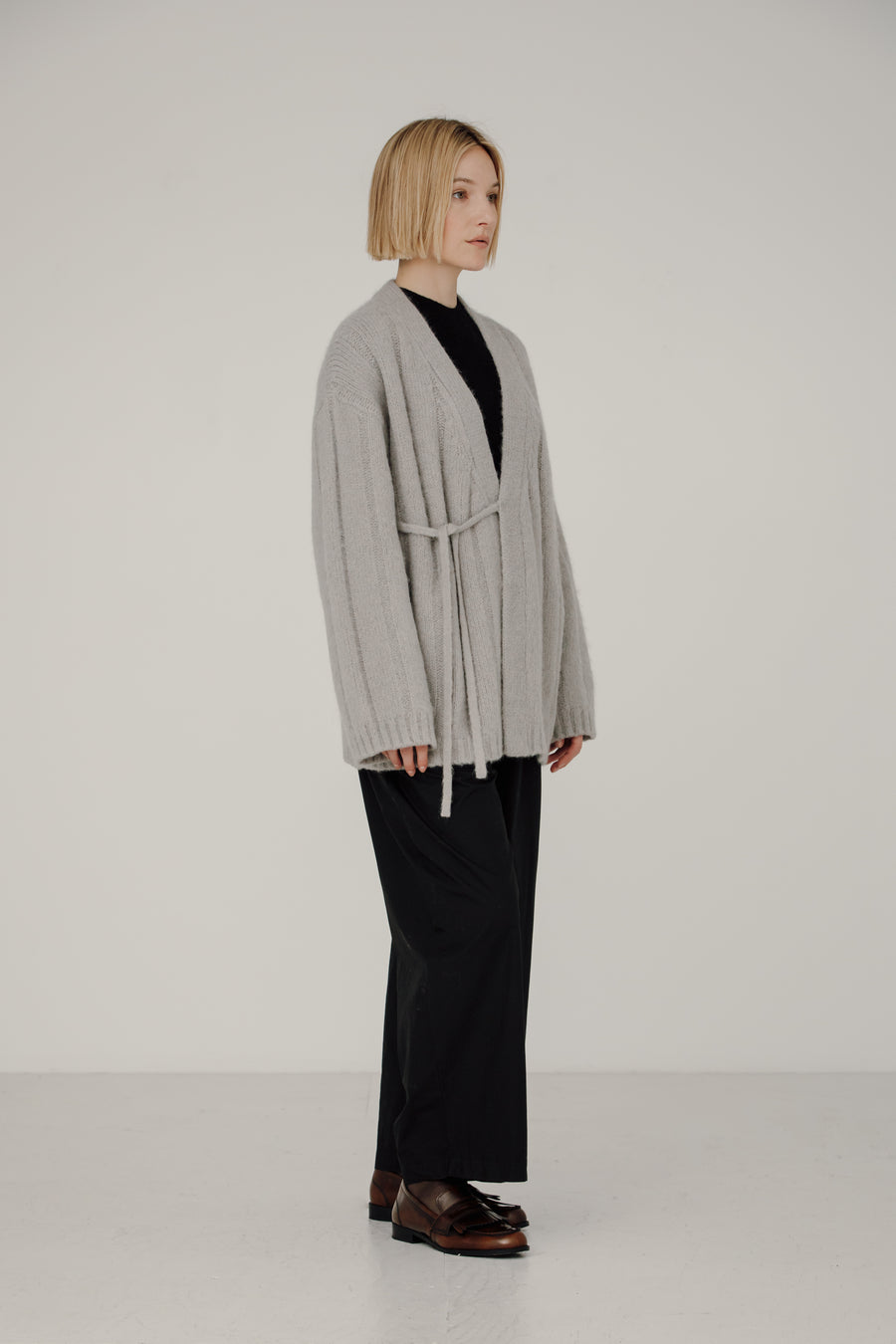 Roan Wrap Cardigan in Fog