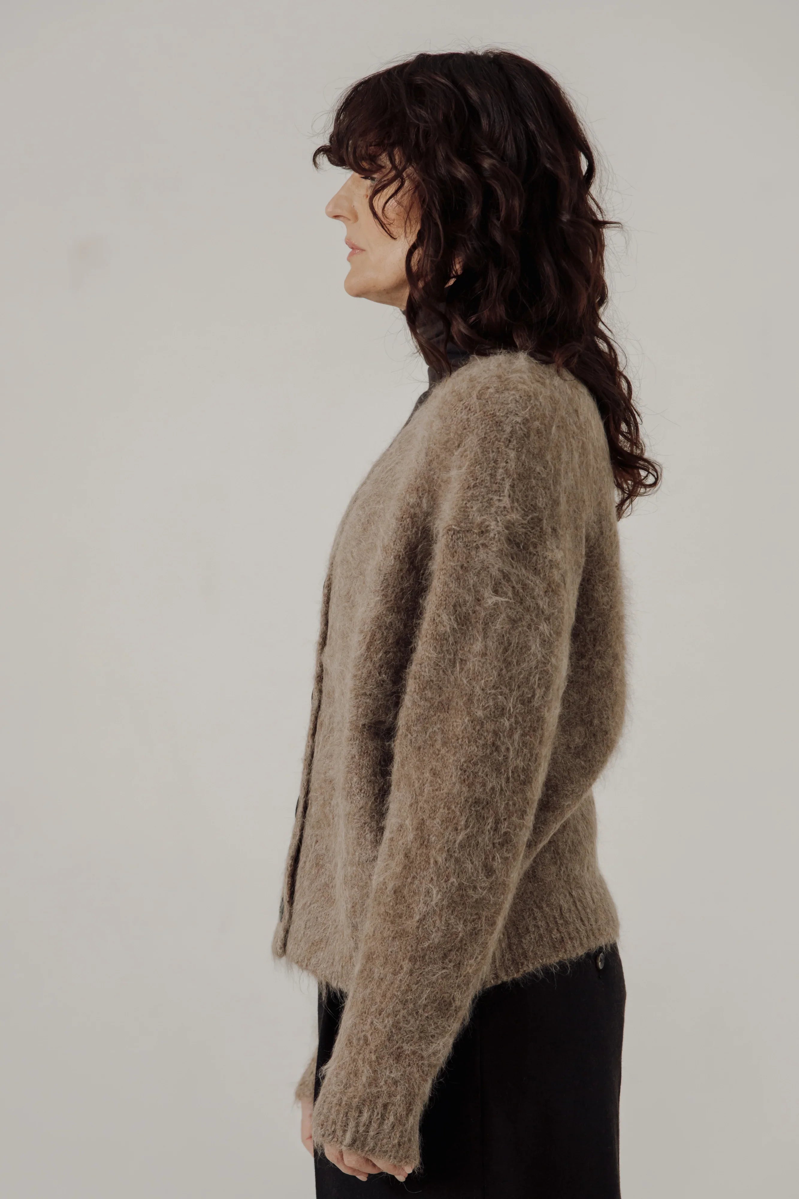 Suri Alpaca Cardigan in Taupe – Bare Knitwear