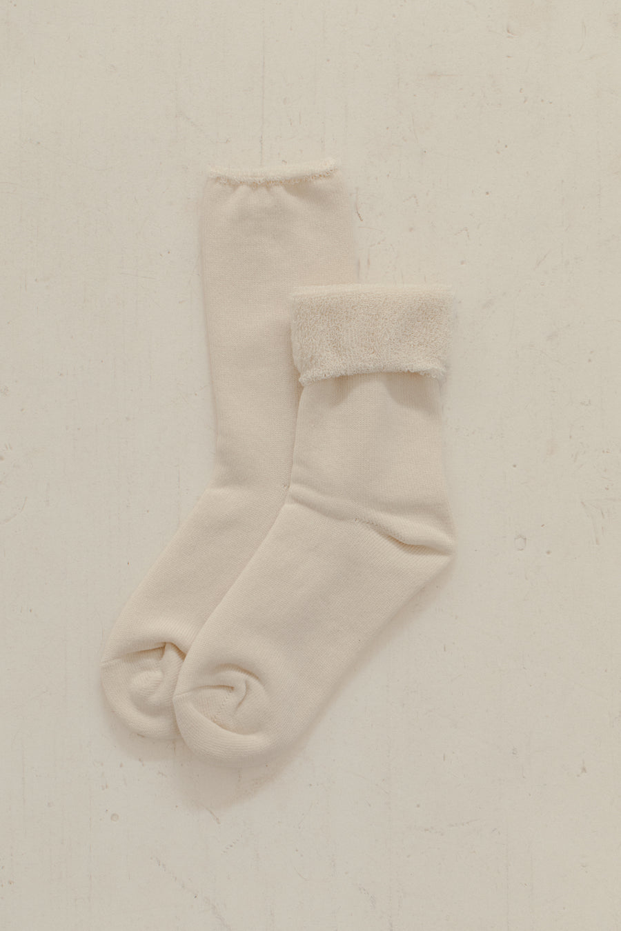 Silk Cotton Lounge Socks in Ivory